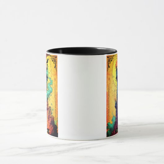 Tarot Card Illustration, The Tower マグカップ (中央)