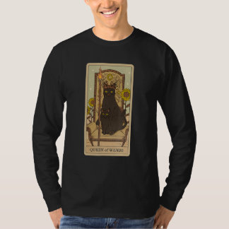 Tarot Card Queen Of Wands And Cat Cosmic Graphic C Tシャツ