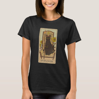 Tarot Card Queen Of Wands And Cat Cosmic Graphic C Tシャツ