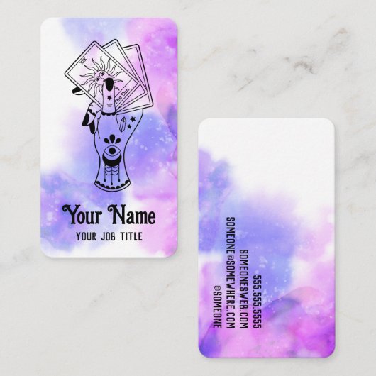 Tarot Card Reader Psychic Spiritual Business Card 名刺 (正面/裏面)