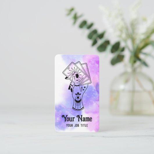 Tarot Card Reader Psychic Spiritual Business Card 名刺 (スタンド正面)