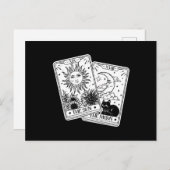Tarot Card Sin and Moon, Cat ポストカード (正面/裏面)