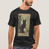 Tarot Card The High Priestess And Cat Cosmic Graph Tシャツ (正面)
