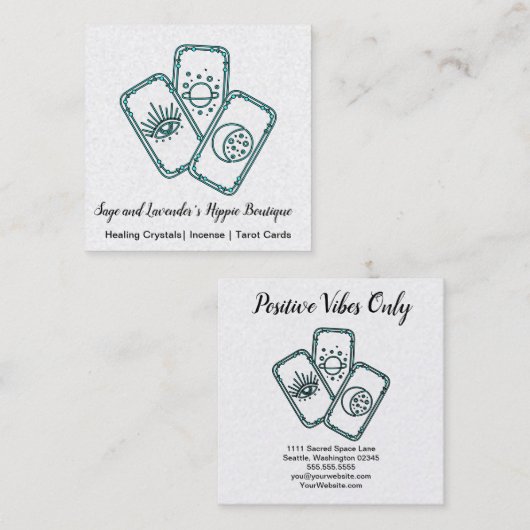 Tarot Cards スクエア名刺 (正面/裏面)