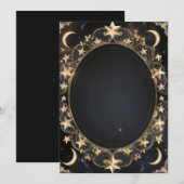 Tarot Celestial Wedding Sun Moon Stars Gold ノートカード (正面/裏面)