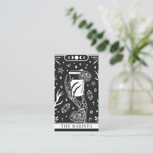 Tarot Charcoal Gray Barista 名刺 (スタンド正面)