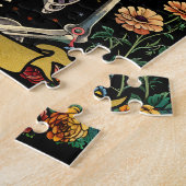 Tarot Death Card Gothic Witchy Skull & Flowers ジグソーパズル (側面)