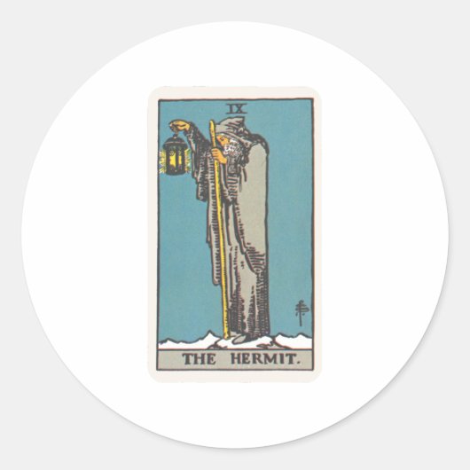 Tarot Der Eremit The Hermit ラウンドシール (正面)