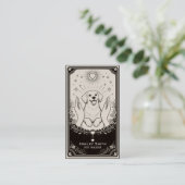 Tarot Dog Walker Boho Mistycal Puppy Business Card 名刺 (スタンド正面)
