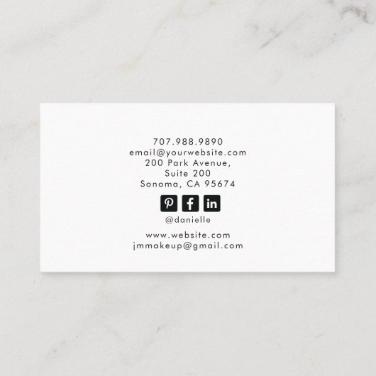 Tarot Esthetician Branding 名刺 (裏面)