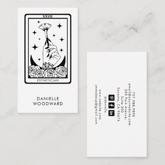 Tarot Esthetician Branding 名刺 (正面/裏面)
