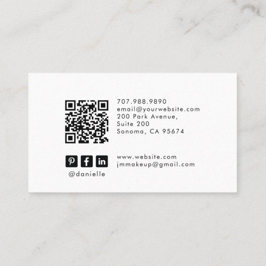 Tarot Esthetician Branding QR Code 名刺 (裏面)