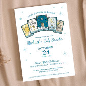 Tarot Fortune Teller Celestial Boy Baby Shower 招待状