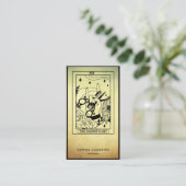  Tarot Hair Stylist Gold Ombre Business Card 名刺 (スタンド正面)