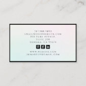  Tarot Hair Stylist Pink Green Ombre Business Card 名刺 (裏面)