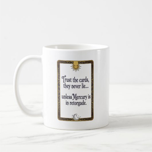 Tarot Humor Mug コーヒーマグカップ (左)