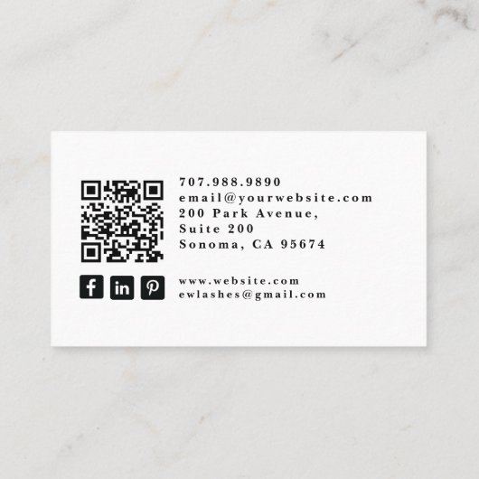 Tarot Mystic Lash Tech Hand 名刺 (裏面)