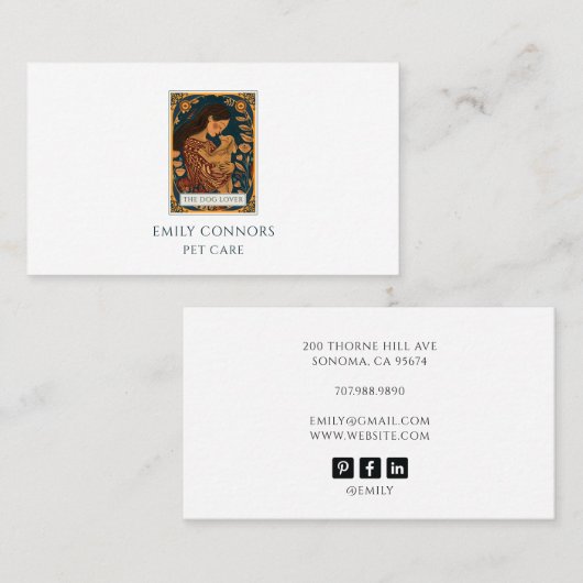 Tarot Pet Care Illustrated 名刺 (正面/裏面)