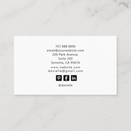 Tarot Pet Groomer 名刺 (裏面)