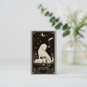 Tarot Pet Sitter Celestial Boho Business Card 名刺 (スタンド正面)