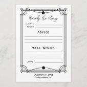 Tarot Predictions & Advice Bridal Shower Card  アドバイスカード (裏面)