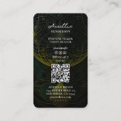 Tarot Reader Psychic Fortune Teller Green Mandala  名刺 (裏面)
