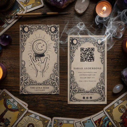 Tarot Reader | Vintage Celestial Mystic Fortune  名刺