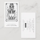 Tarot Skeleton Baker Whisk Cupcake Business Card 名刺 (正面/裏面)