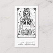 Tarot Skeleton Baker Whisk Cupcake Business Card 名刺 (正面)