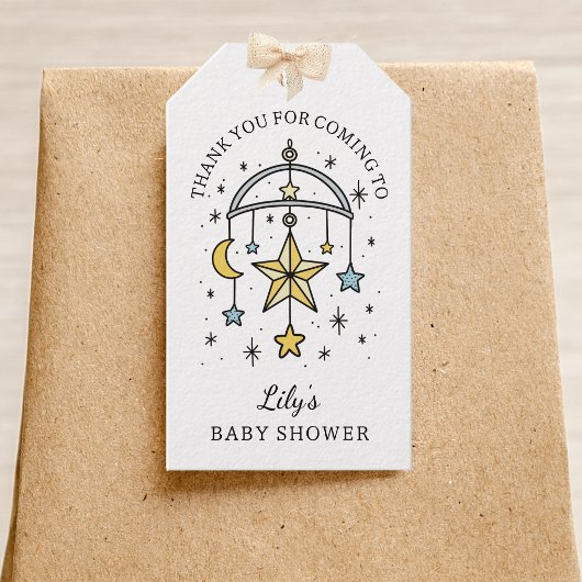 Tarot Stars Baby Boy Shower Thank You Favor ギフトタグ
