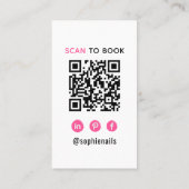 Tarot Theme Nail Tech Nail Art Business Card 名刺 (裏面)