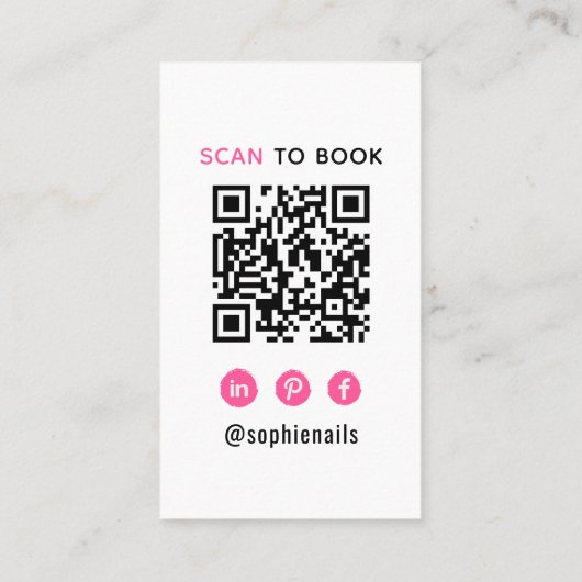 Tarot Theme Nail Tech Nail Art Business Card 名刺 (裏面)