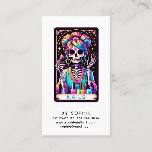 Tarot Theme Nail Tech Nail Art Business Card 名刺 (正面)