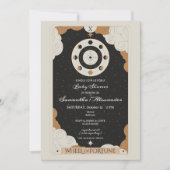 Tarot Wheel of Fortune Celestial Baby Shower 招待状 (正面)