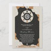 Tarot Wheel of Fortune Celestial Baby Shower 招待状 (裏面)