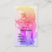 TAROTS / LADY OF THE MOON WITH Flowers PINK PURPLE 名刺 (正面)