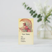 TAROTS / LADY OF THE MOON WITH Flowers Pink Yellow 名刺 (スタンド正面)