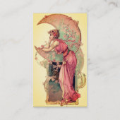TAROTS / LADY OF THE MOON WITH Flowers Pink Yellow 名刺 (裏面)