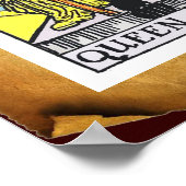 TAROTS/ QUEEN OF WANDS Brown Parchment ポスター (角)