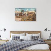 Tarpon春, FL – スポンジ交換のシーン キャンバスプリント (インサイチュ (寝室))