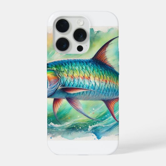 Tarpon fish 051024AREF147 - Watercolor iPhoneケース (裏面)