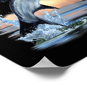 Tarpon Fish Fresh Water Wildlife Hunting Fishing A ポスター (角)