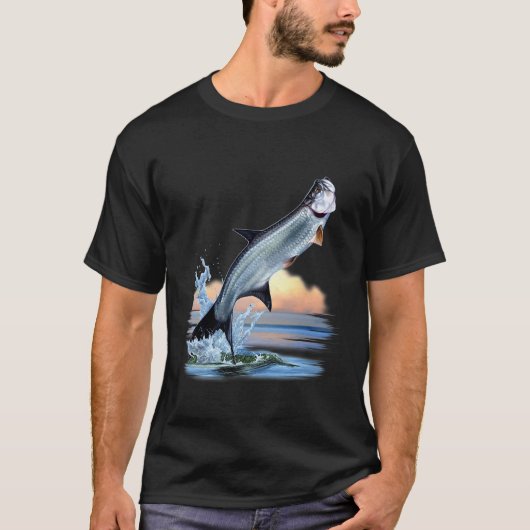 Tarpon Fish Fresh Water Wildlife Hunting Fishing A Tシャツ (正面)