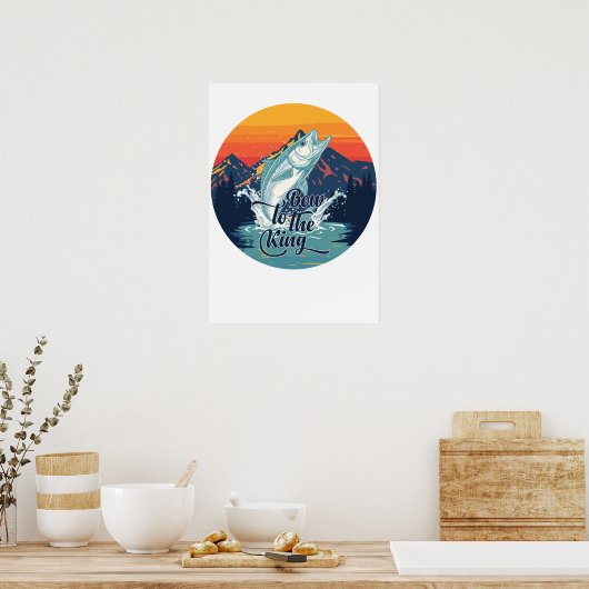 Tarpon Fly Fishing Bow To The King Gift ポスター (キッチン)