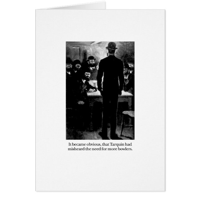 Tarquinおよびボウリングをする人、クリケットの投手 (正面)