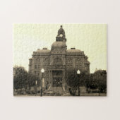 Tarrant County Courthouse Southwest SideBlackWhite ジグソーパズル (横)