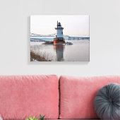 Tarrytown Light house, New York Canvas Print キャンバスプリント (インサイチュ (リビング))