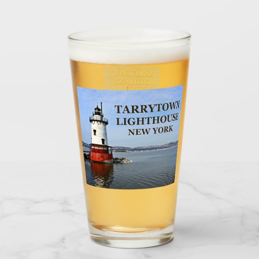 Tarrytown Light house, New York Pint Glass タンブラーグラス (ドリンク裏面)
