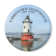 Tarrytown Light house, New York Round Magnet