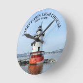 Tarrytown Light house, New York Round Wall Clock ラウンド壁時計 (傾斜)